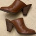 Preloved MIA Brown Leather Crimson Mule Womens size 10 (129)