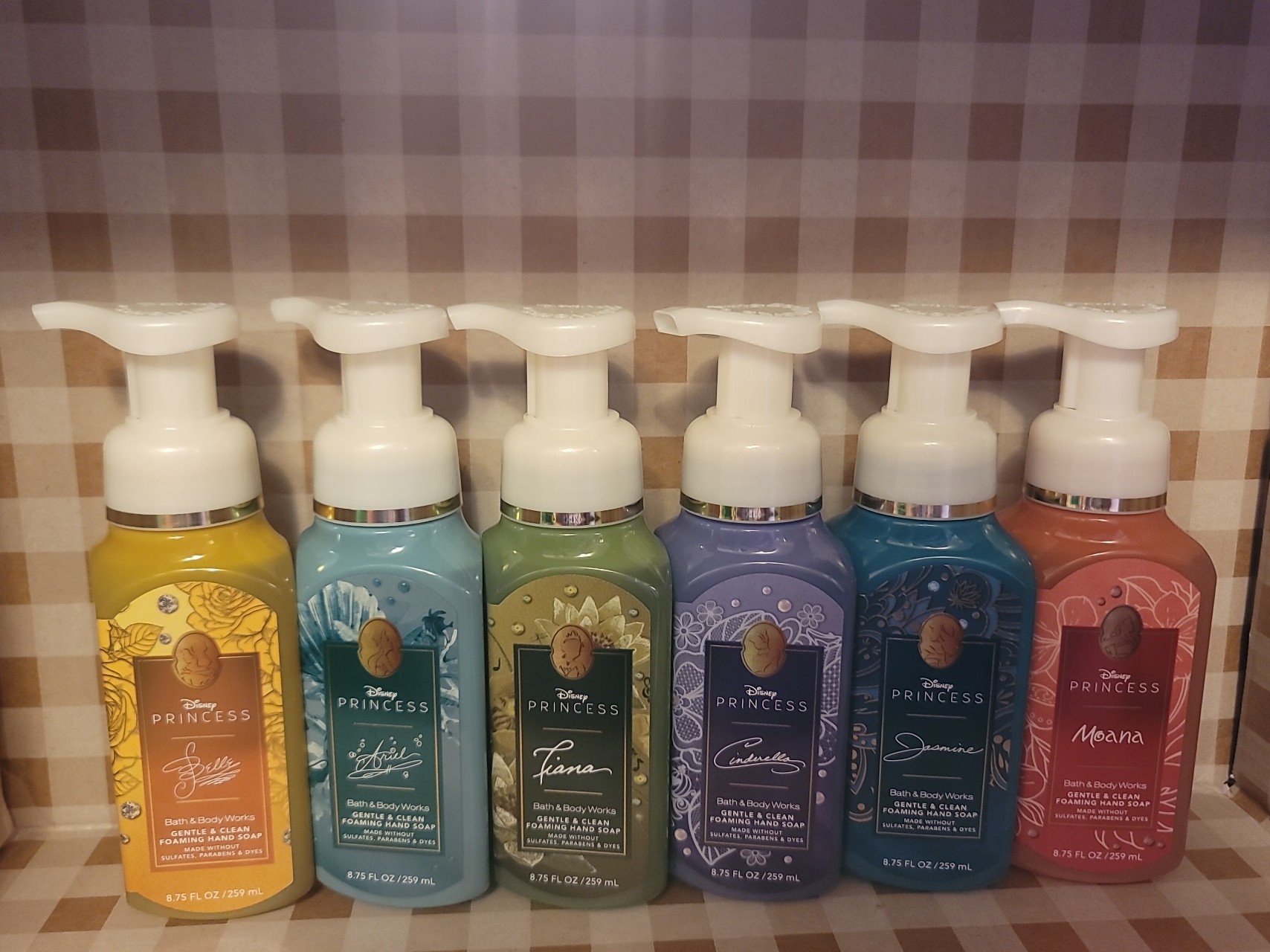 Bath and body works x disney all princesses hand soap set