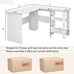 Home Office Writing Workstation L-shaped Corner Computer Desk w/ Storage Shelves