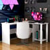 Home Office Writing Workstation L-shaped Corner Computer Desk w/ Storage Shelves
