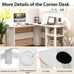 Home Office Writing Workstation L-shaped Corner Computer Desk w/ Storage Shelves