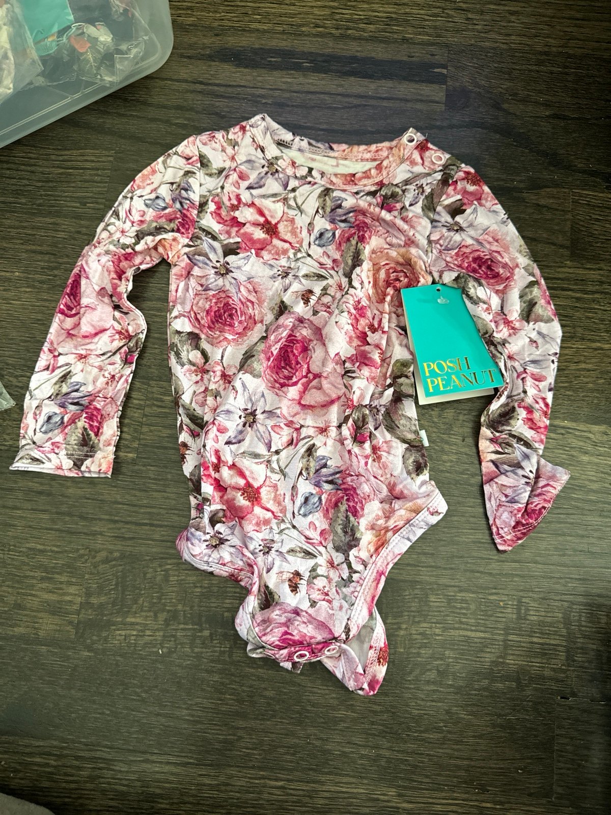 Posh peanut OG floral Elise bodysuit 12-18