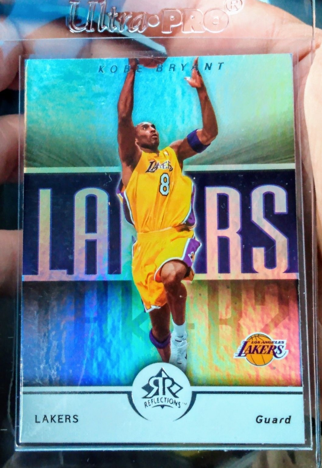 Kobe Bryant 2005-06 Upper Deck NBA Reflections Silver Holo Foil Refractor card