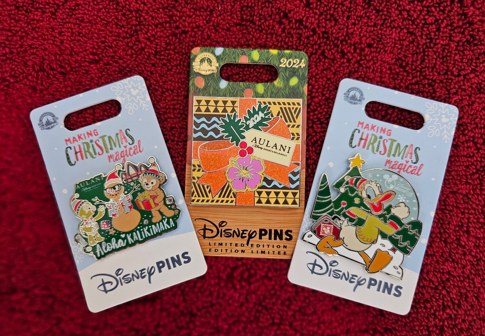 Disney Aulani Christmas Trading Pins