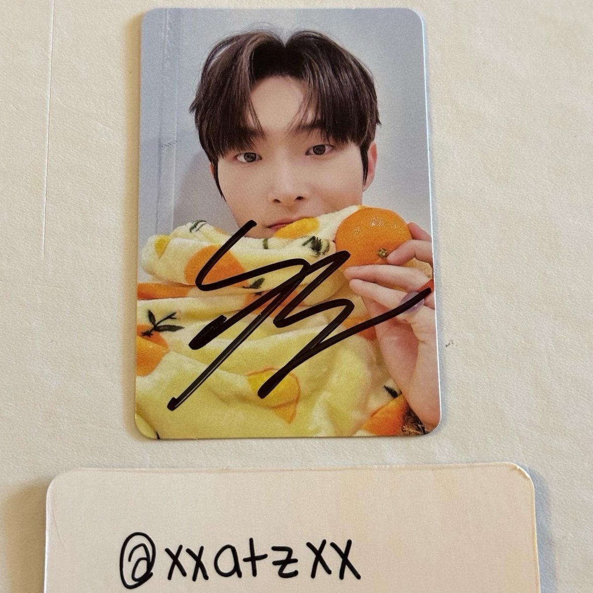 ateez mingi signed photocard