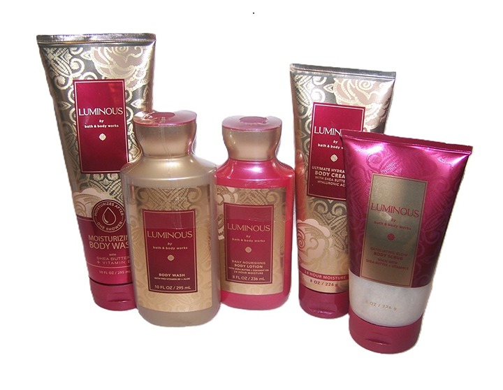 Luminous Wash Cream Shower Gel Lotion Scrub 5 Piece Set Bath & Body Works