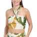 NWT RACHEL ZOE Linen Blend Printed Halter Crop Top