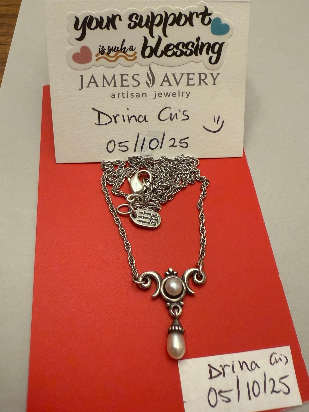James avery retired Pearl necklace