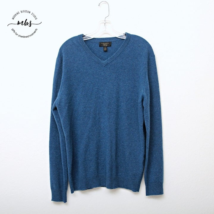 Club Room Chin Club V Neck Cashmere Sweater