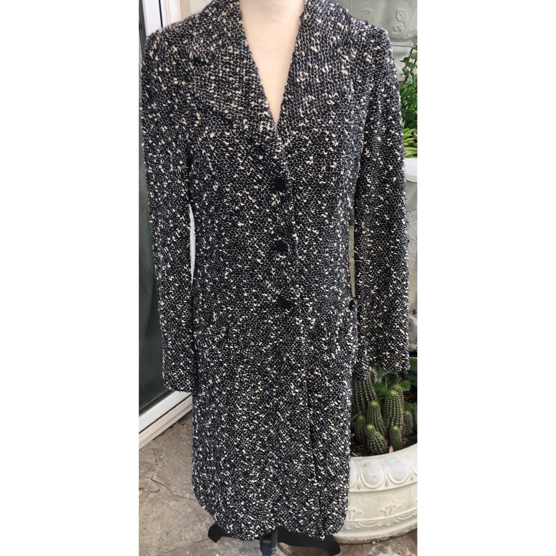 Nanette Lepore Tweed Wool Coat Large