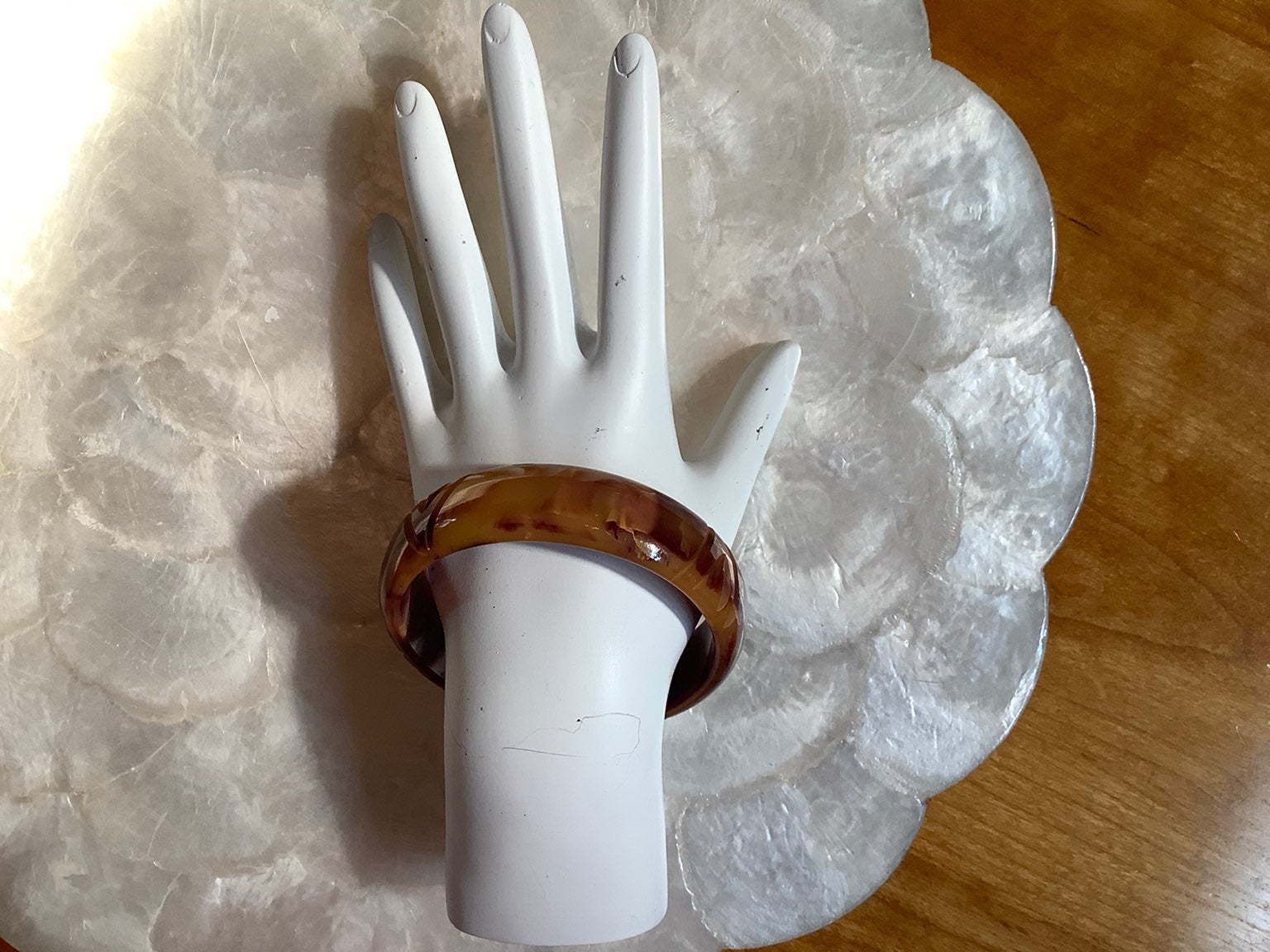 Vintage Circa '50's Carved End of Day Ba