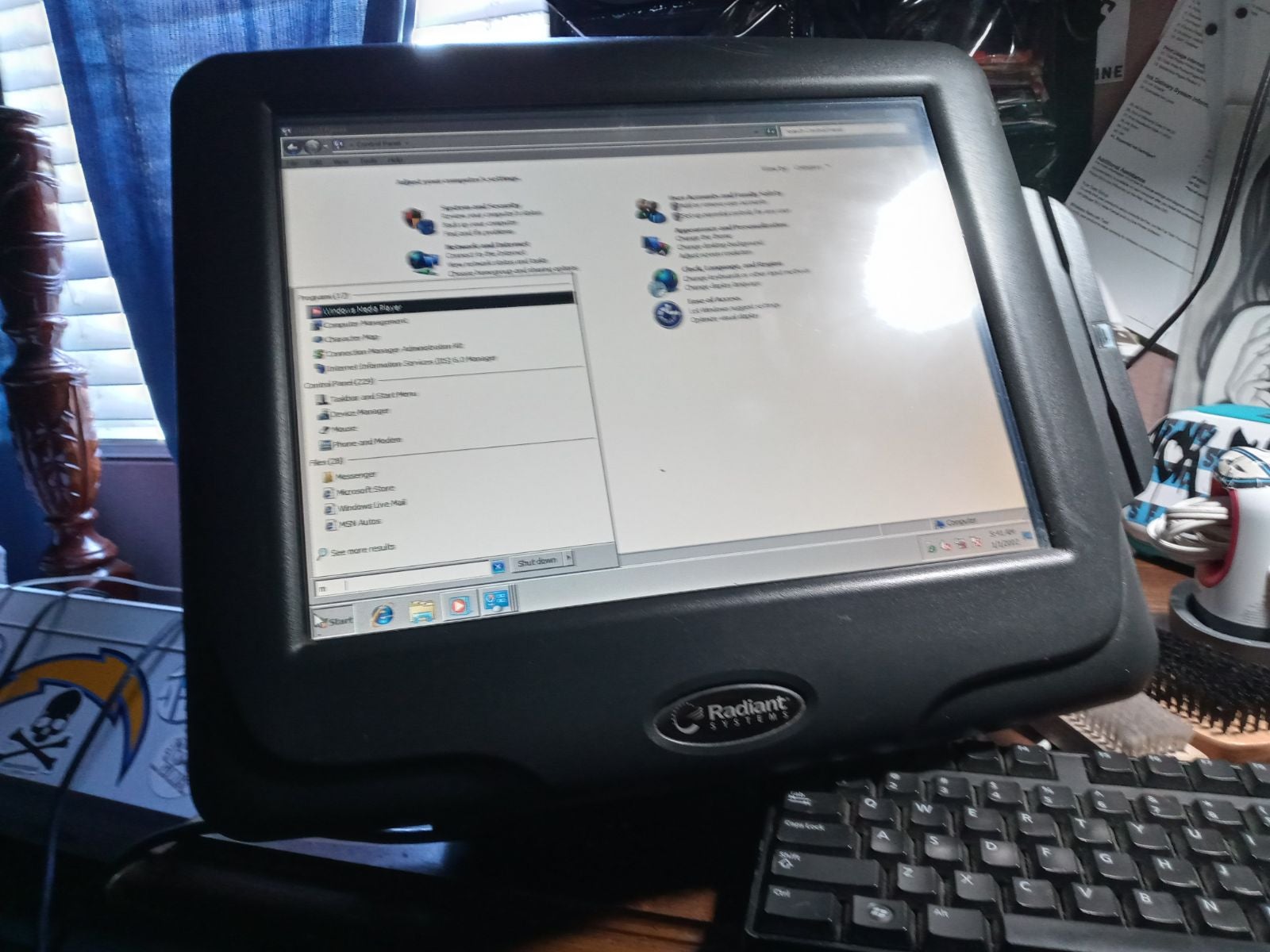 Post touch screen. Aloha. Radiant system