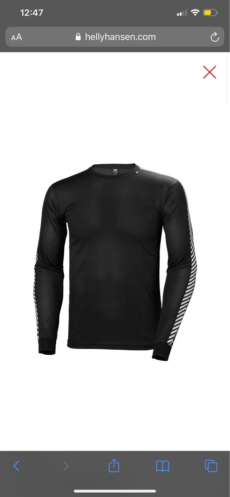 helly hansen lifa black white stripe