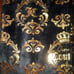 New! Juicy couture queen of couture Gold Foil plush throw blanket 50 x 70