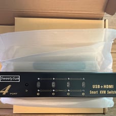 SweetySun 4 Port USB + HDMI Smart KVM Switch Console 4k×2K@30Hz Resolution