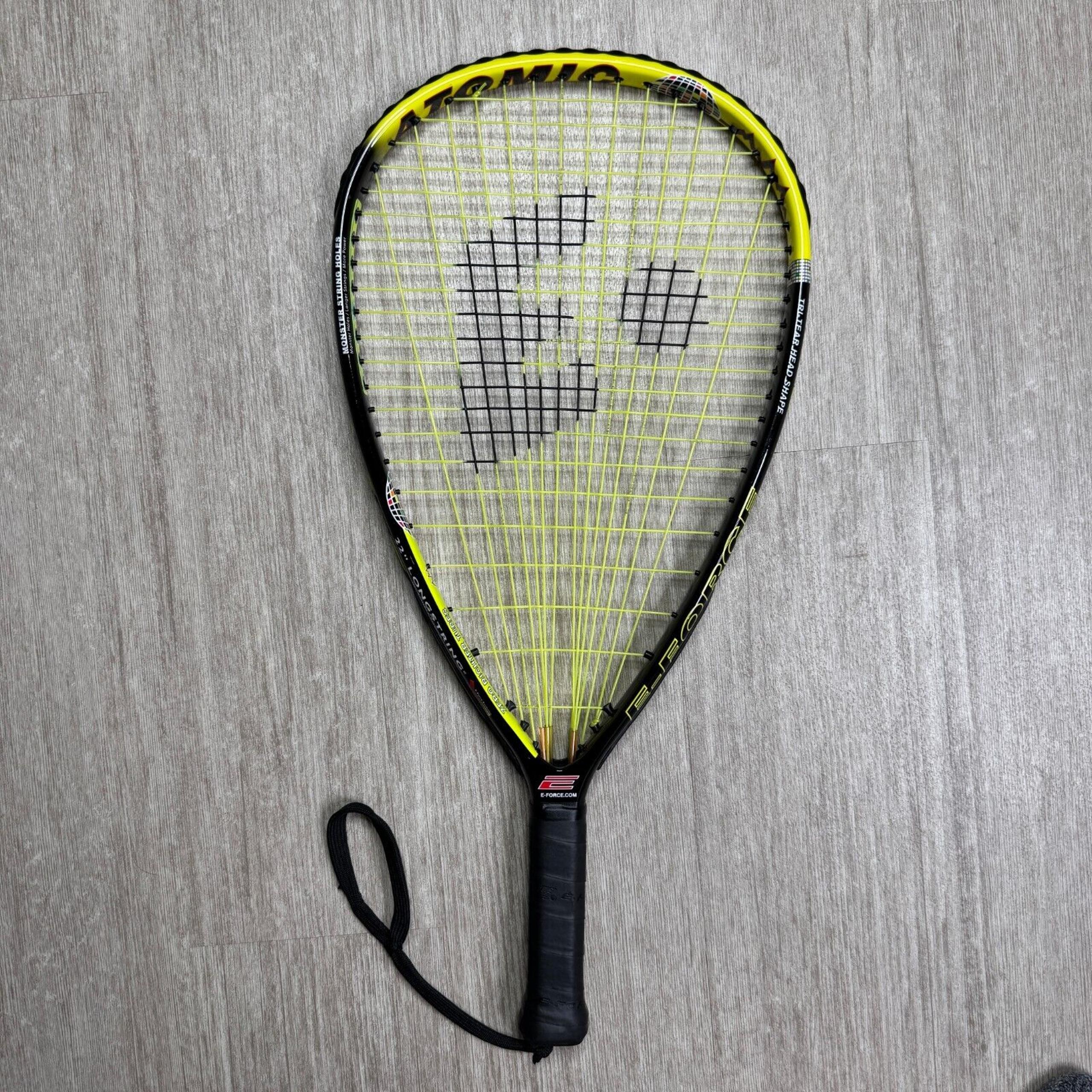 E- Force Atomic Tri Tear Head Shaped 22" Longstring Racquet Ball Racket