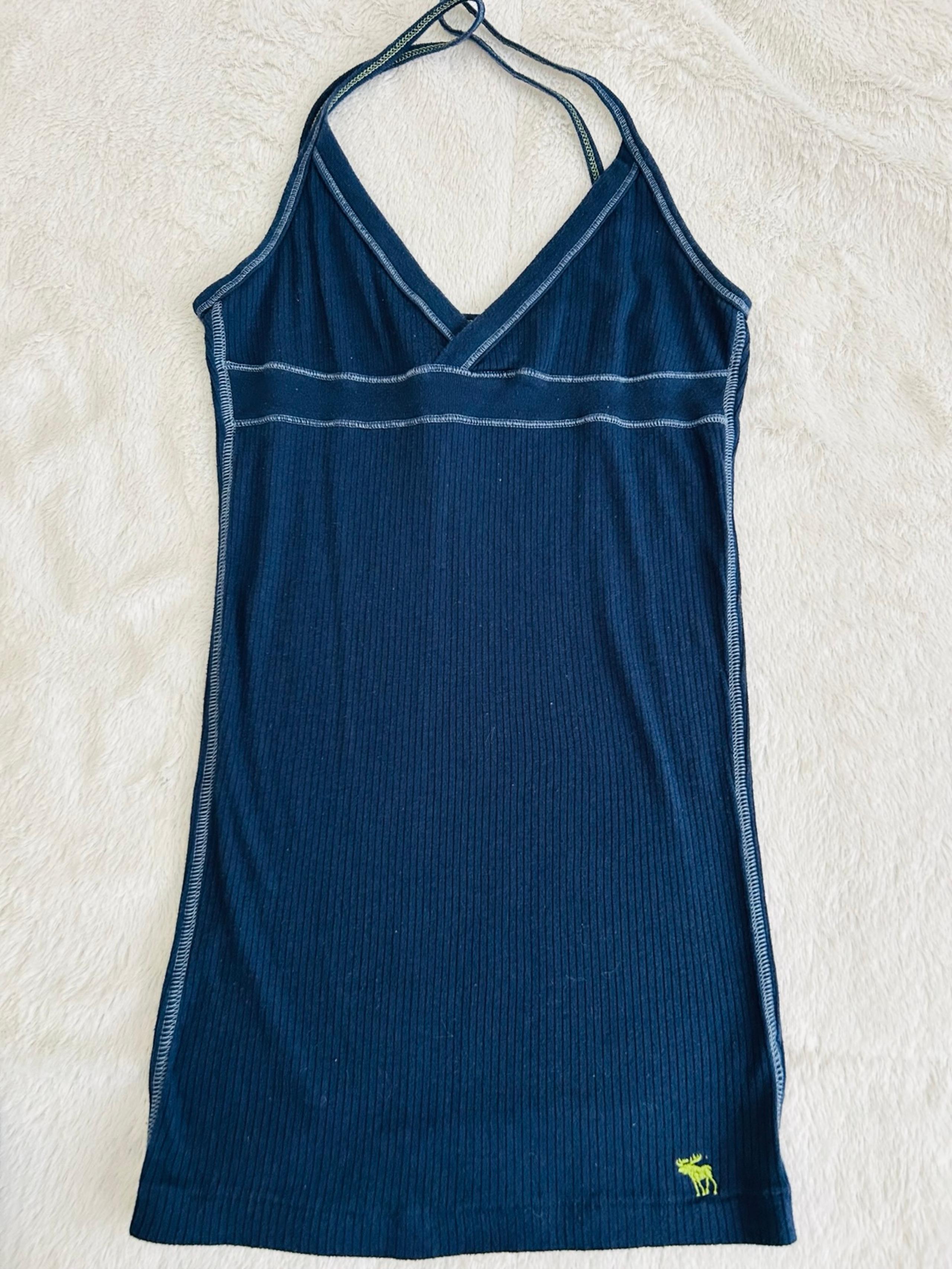 RARE Y2K Abercrombie Navy Blue Tank top S