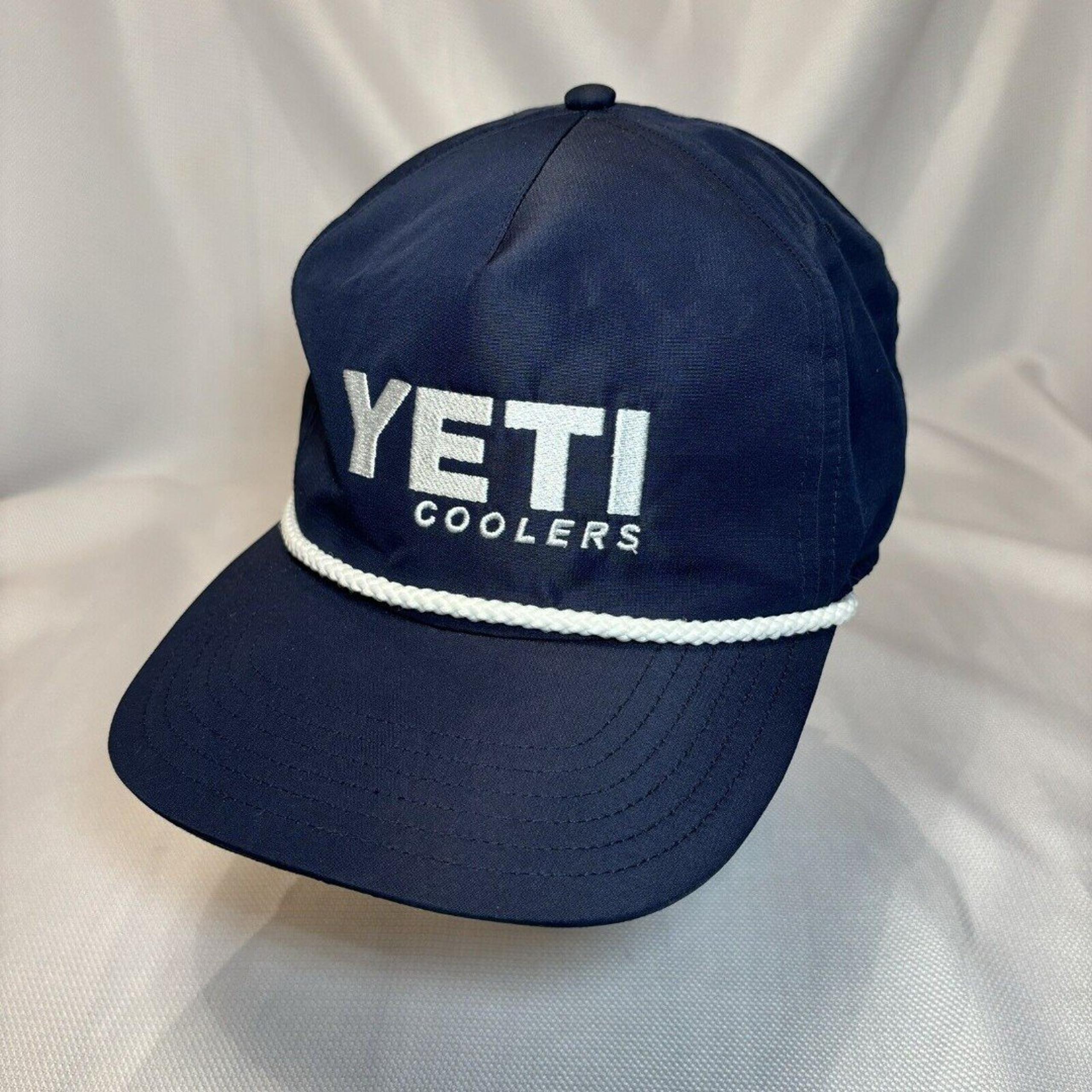 Yeti Coolers Hat Cap Snapback Rope Men’s Mid Pro Flat Brim Baseball Navy Blue