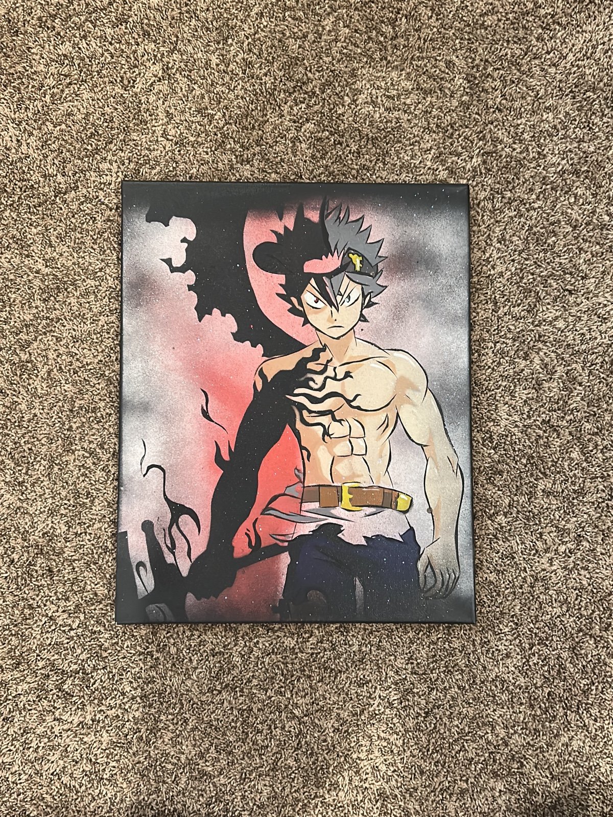 Black Clover painting of Asta