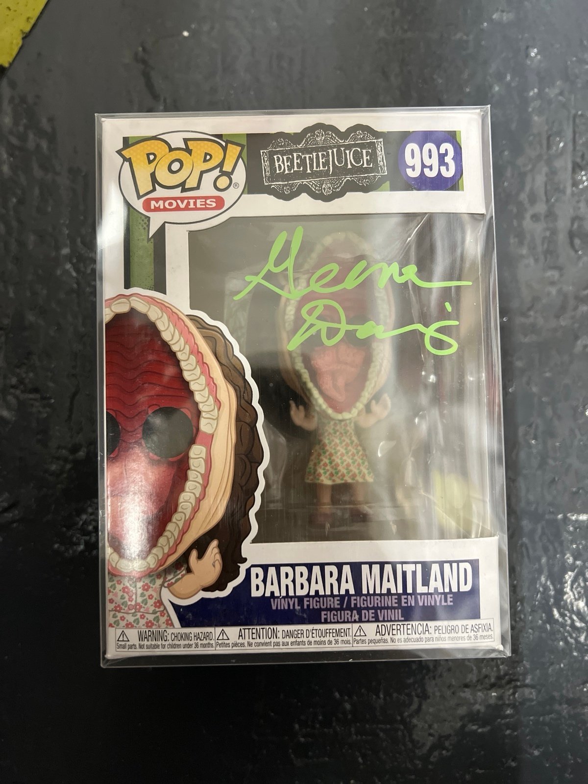 Geena Davis Beetlejuice Autographraphed Funko Pop