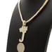 Initial J Pendant 18 1 Row Tennis Chain