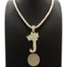 Initial J Pendant 18 1 Row Tennis Chain