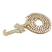 Initial J Pendant 18 1 Row Tennis Chain