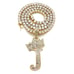 Initial J Pendant 18 1 Row Tennis Chain
