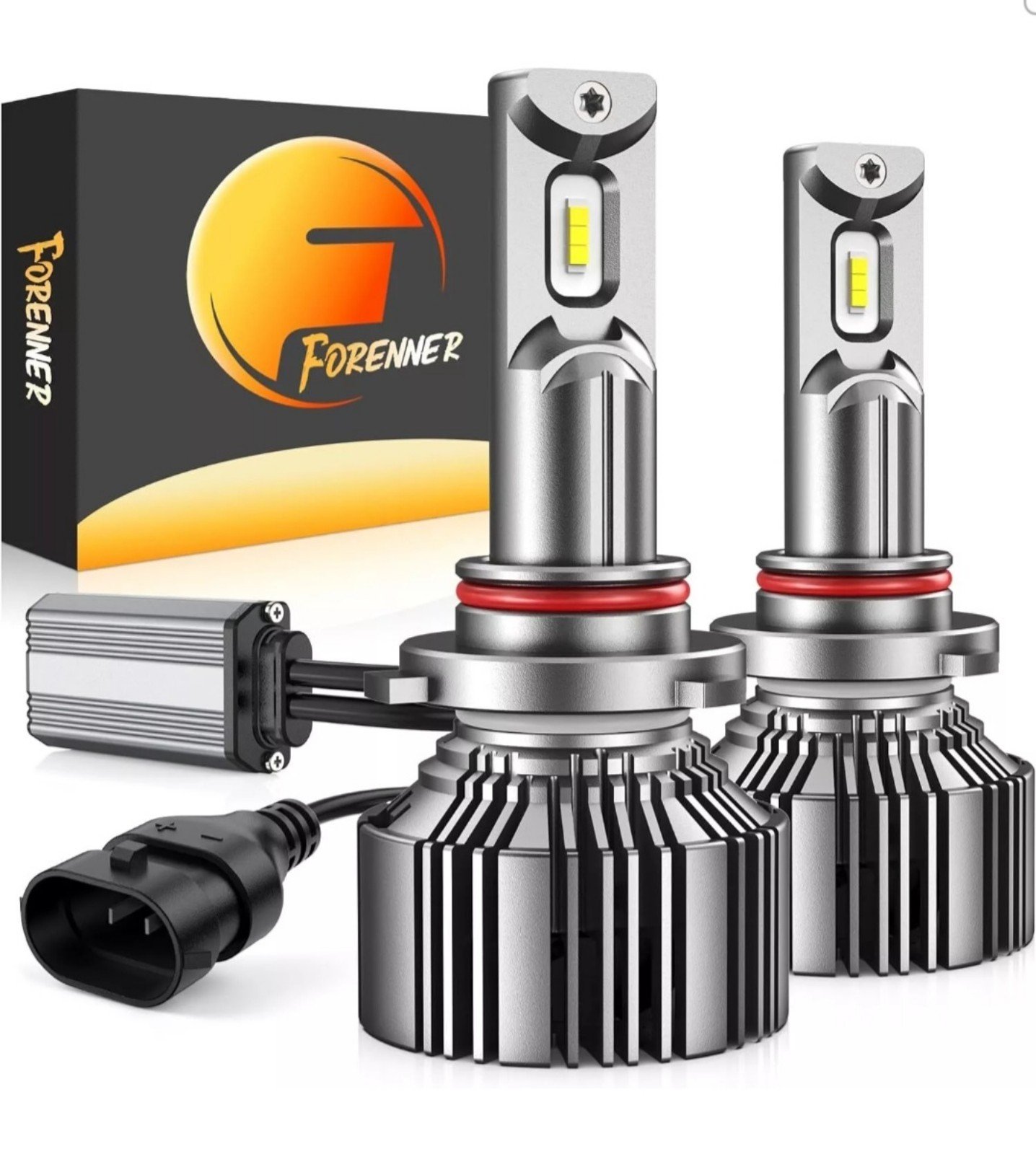 forenner LED light 9005 Type: FR2301DR6 LED Bulbs, 6500K Cool White pack 2