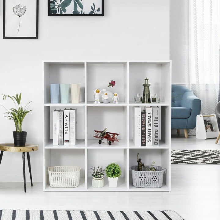 9-Cube White Closet Organizer Storage sales Shelves Save Space Study