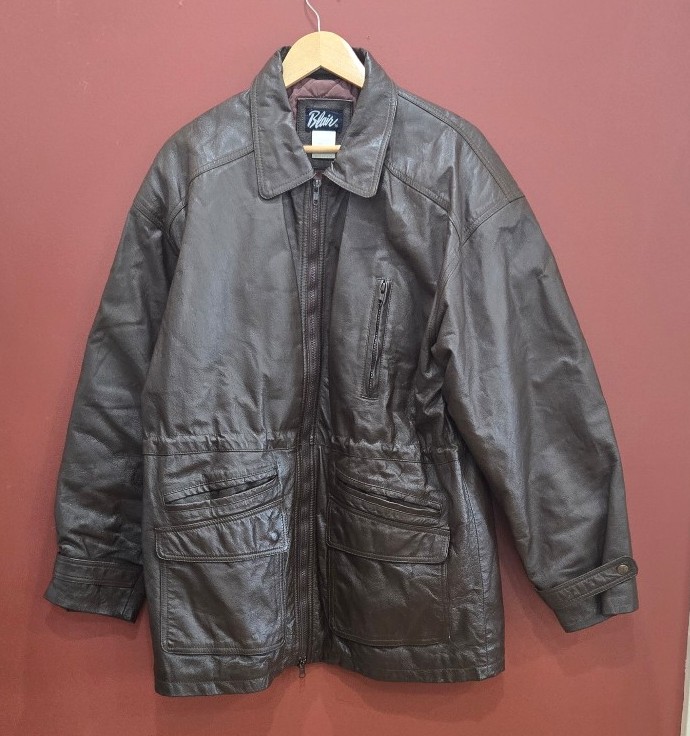 Vintage leather overcoat by Blair