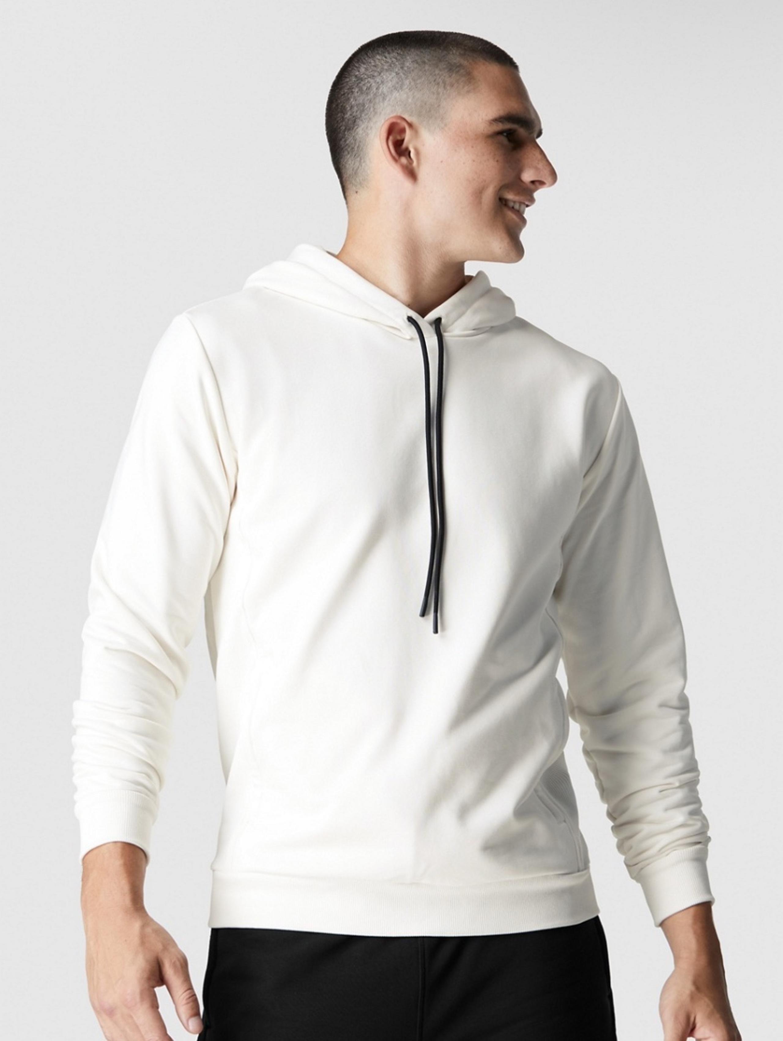 Fabletics Men's White Athletic Courtside Hoodie Size Large