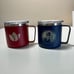 DUTCH BROS COFFEE Thermal Insulated Camping Mugs 2 Red Blue Smoking Guy Tulip DB