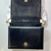 DSQUARED2 Black Leather crossbody clutch bag purse gold chain