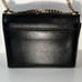 DSQUARED2 Black Leather crossbody clutch bag purse gold chain