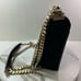 DSQUARED2 Black Leather crossbody clutch bag purse gold chain