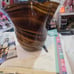 Brown murano style handblown glass gass