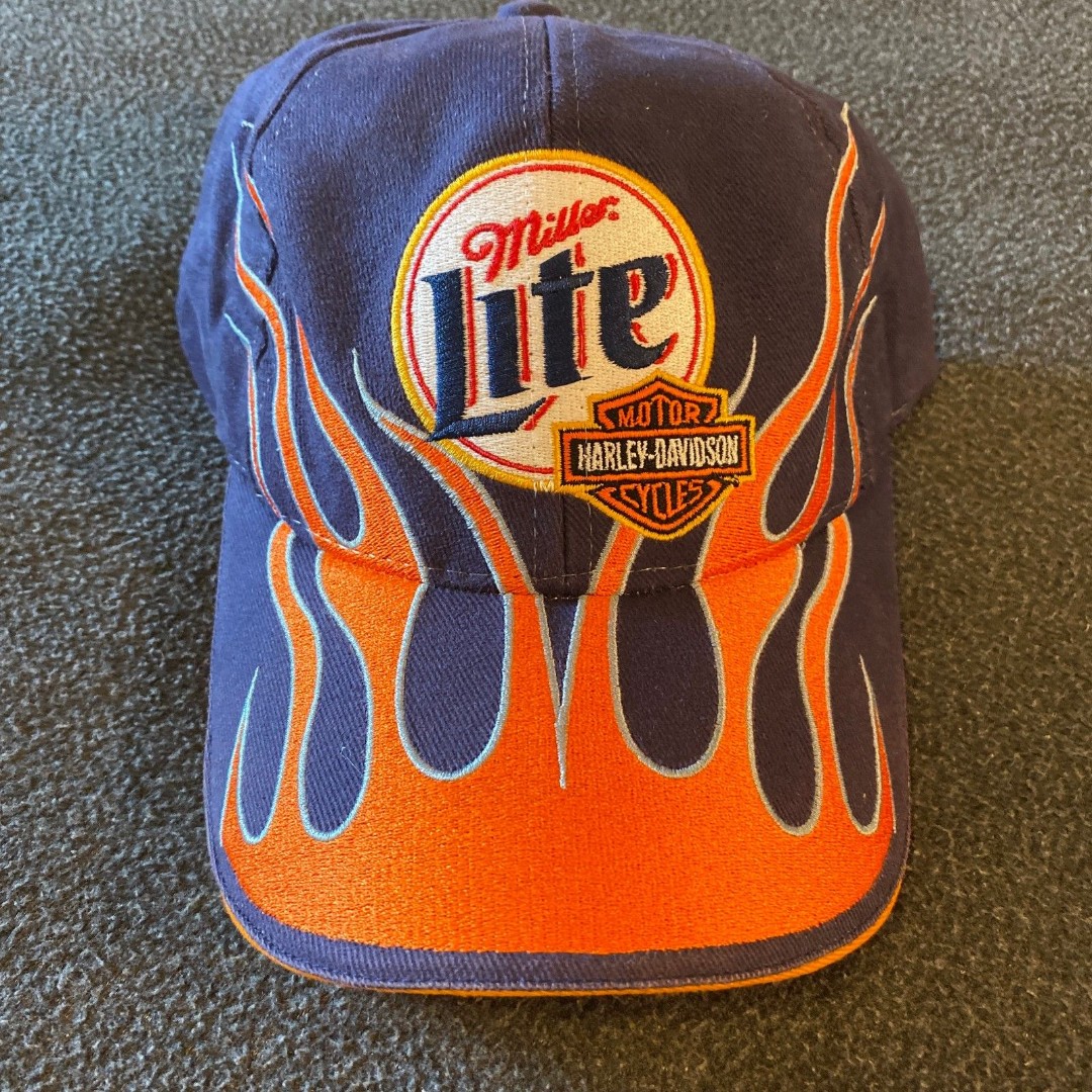Vintage Miller Lite Racing Harley Davidson Rusty Wallace #2 Nascar Patch Flame