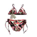Maaji Bikini Set Reversible Avocado Fern Ruffled Top Swimsuit Bikini Large NEW