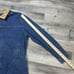 Vtg 80s Levi's Denim Duster Jacket Trench Long Barn Coat Corduroy Collar L/XL