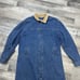Vtg 80s Levi's Denim Duster Jacket Trench Long Barn Coat Corduroy Collar L/XL