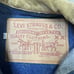 Vtg 80s Levi's Denim Duster Jacket Trench Long Barn Coat Corduroy Collar L/XL