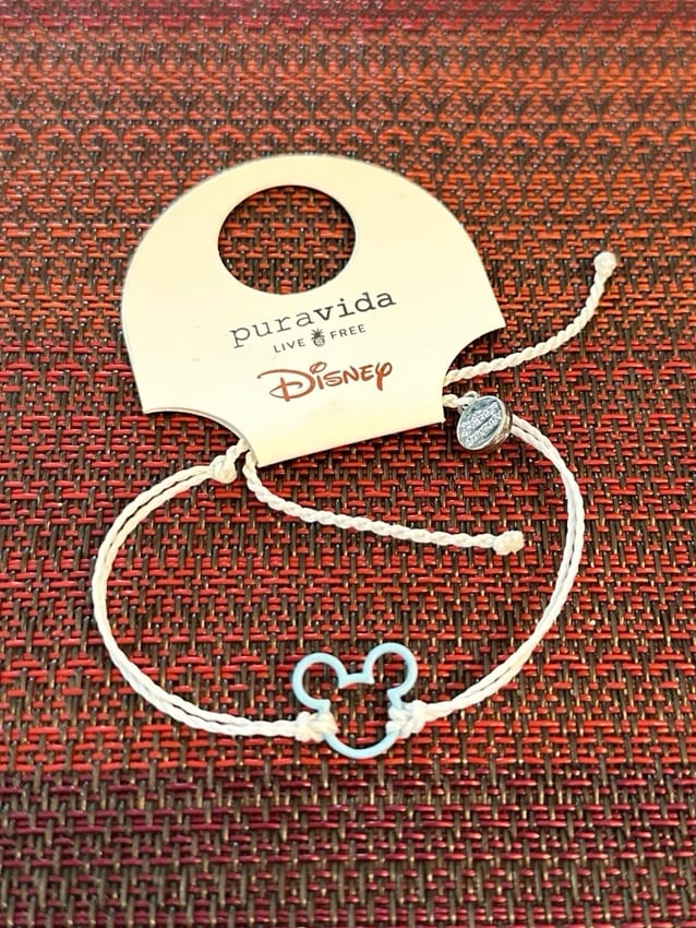 Puravida Disney Mickey Mouse Charm Bracelet ~ White & Blue