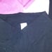 Victoria Secret PINK Set T Shirt & Leggings Small Black Pink Short Sleeve Solid