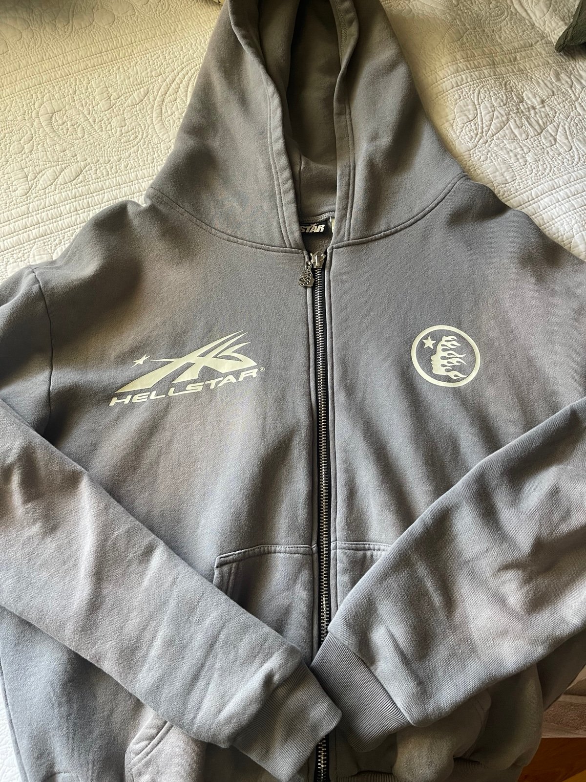 Grey Hellstar Zip Up