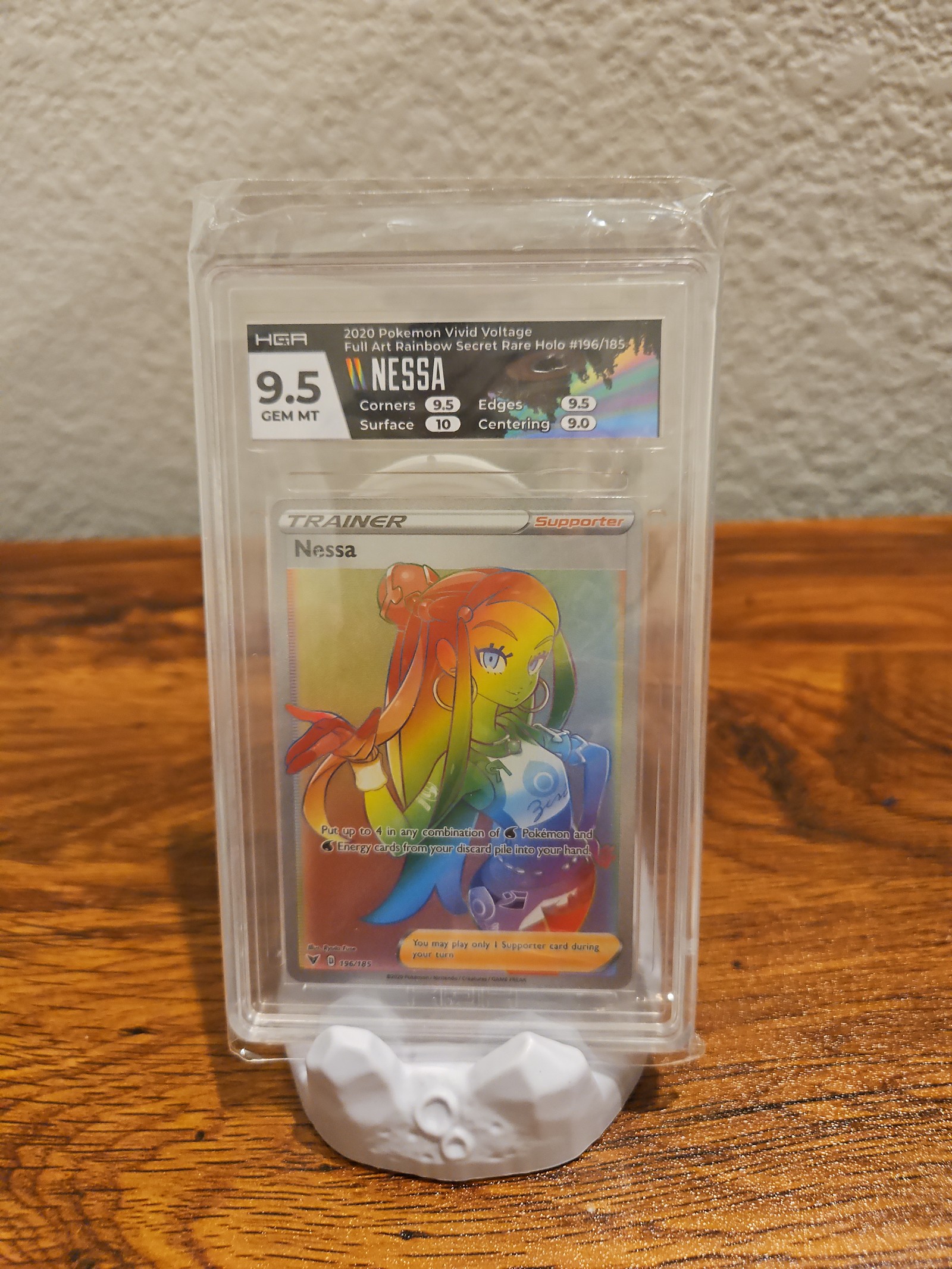 Pokemon 2020 Vivid Voltage Full Art Rainbow Secret Rare Holo Nessa HGA 9.5