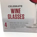 Food Network Celebrate Wine Glasses Set Of 4 New Cheers Toast Savor Enjoy