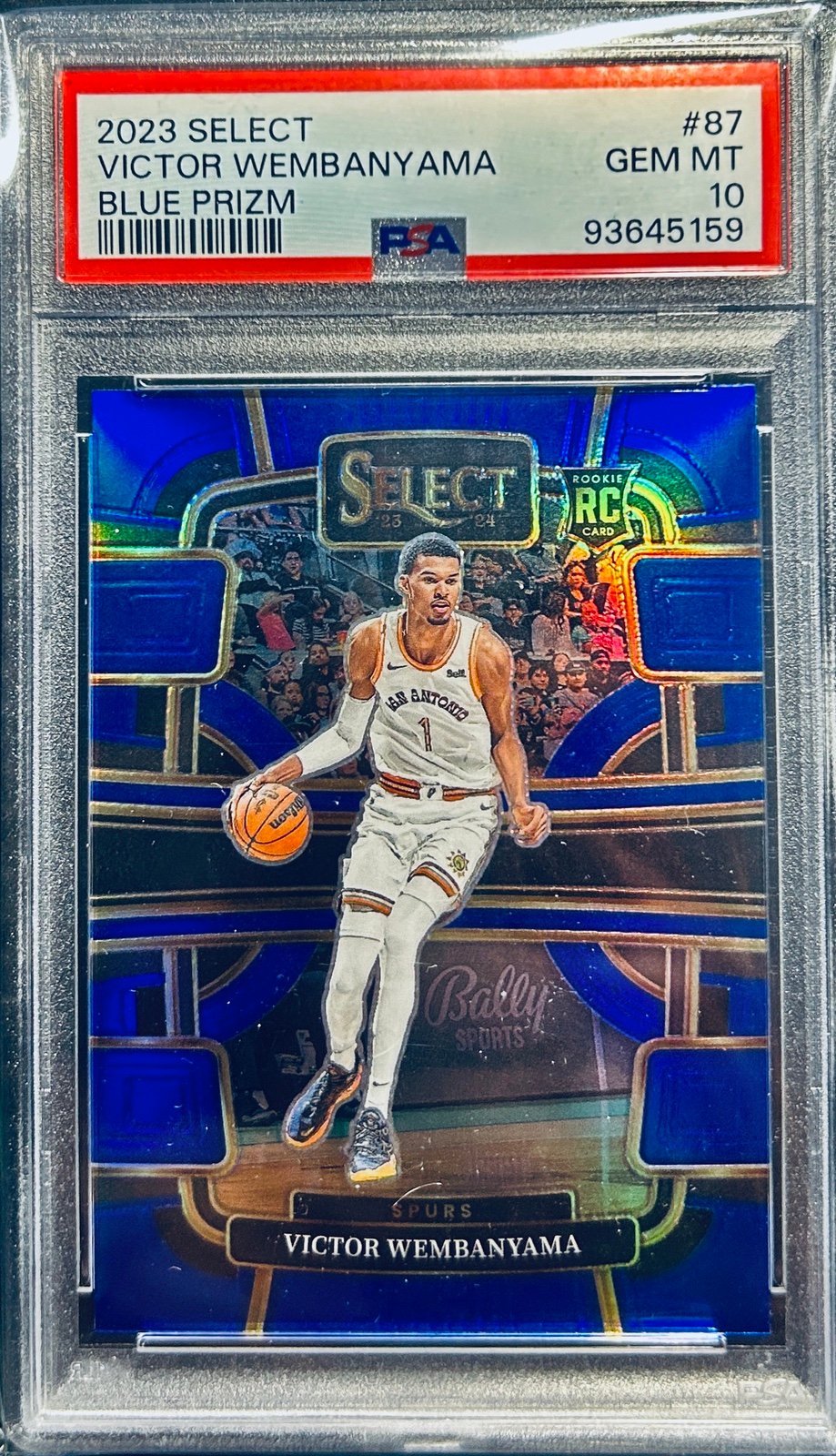 2023 Select Basketball Victor Wembanyama Blue Prizm Parallel Rookie Card PSA 10