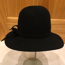 Vintage Geo W. Bollman Co. Excello 100% Wool Black Wide Brim Rancher Hat