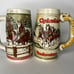 Pair of 1980s Budweiser ceramic steins